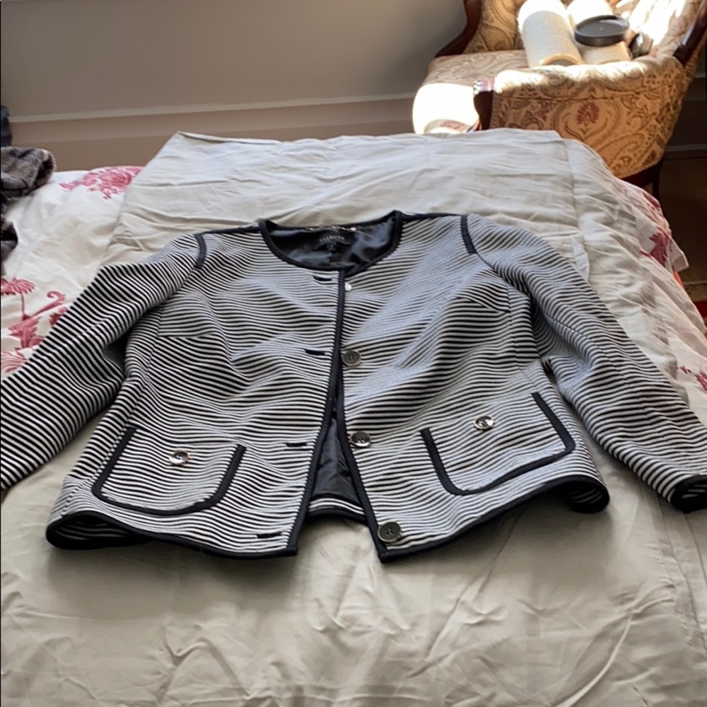 Talbots black and white blazer